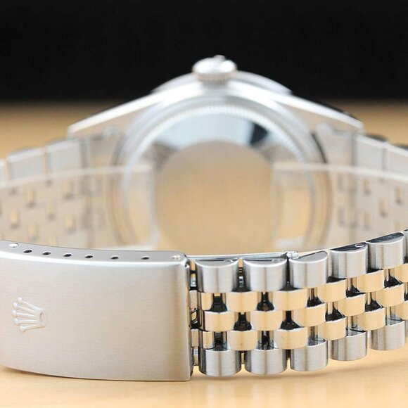 Sale! Rolex Sapphire 36mm Date 18k White Gold Watch - Picture 6 of 8